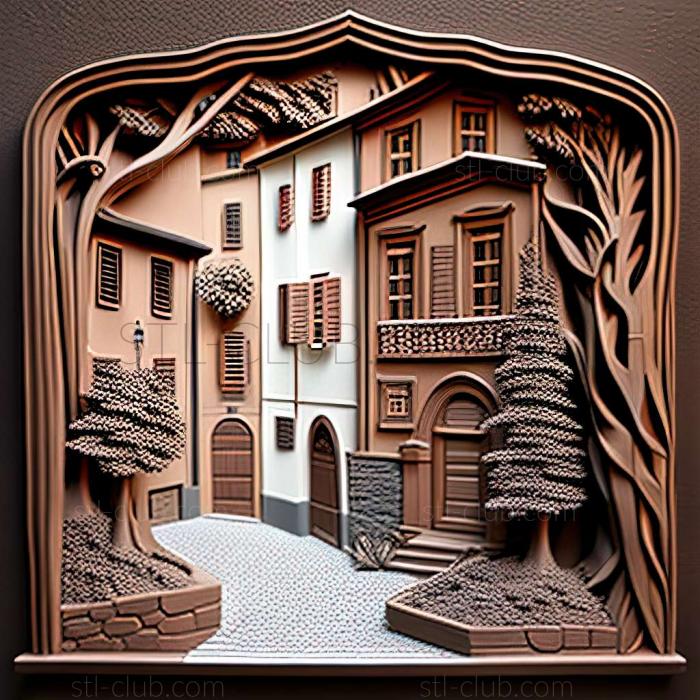 3D model Ascona in Switzerland (STL)